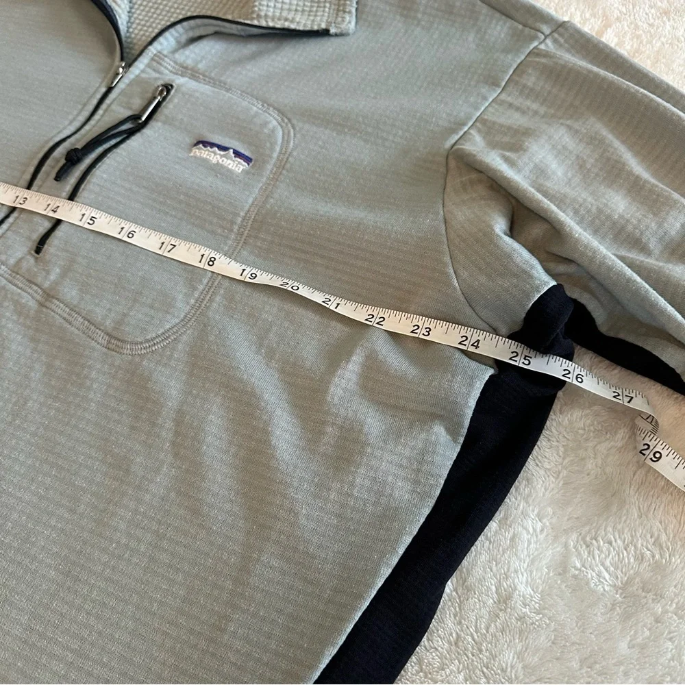 Patagonia R1 Flash Quarter Zip Pullover Vintage Gray Regulator Waffle XL - Picture 6 of 8